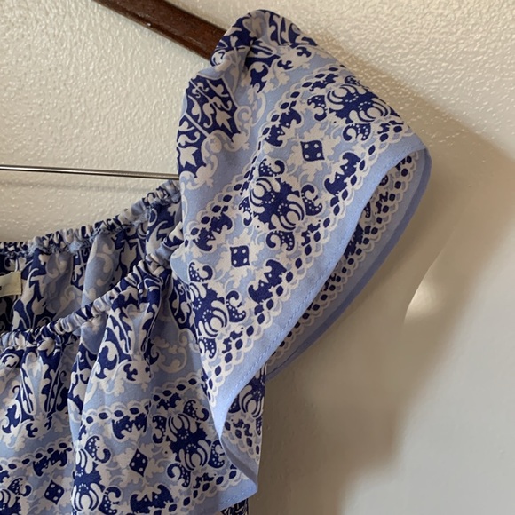 Max Studio Blue White Floral Print Dress Size S NWT - Picture 8 of 14